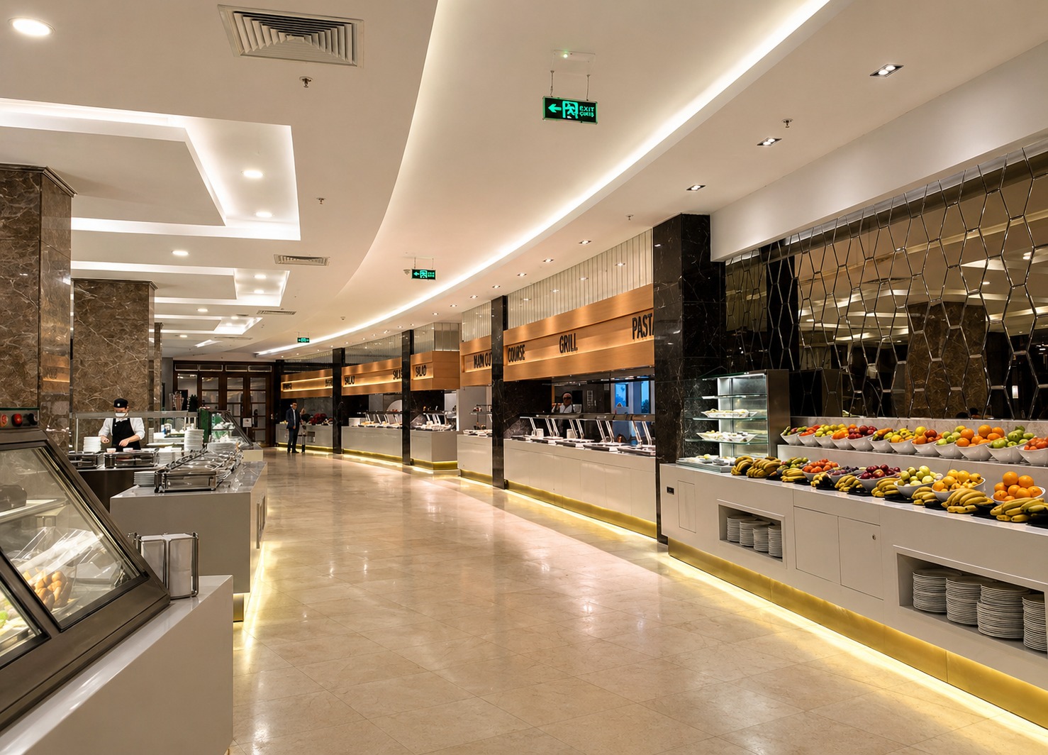 Aska Lara Resort Spa Açık Büfe Projesi | Lara Açık Büfe